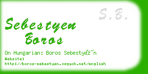 sebestyen boros business card